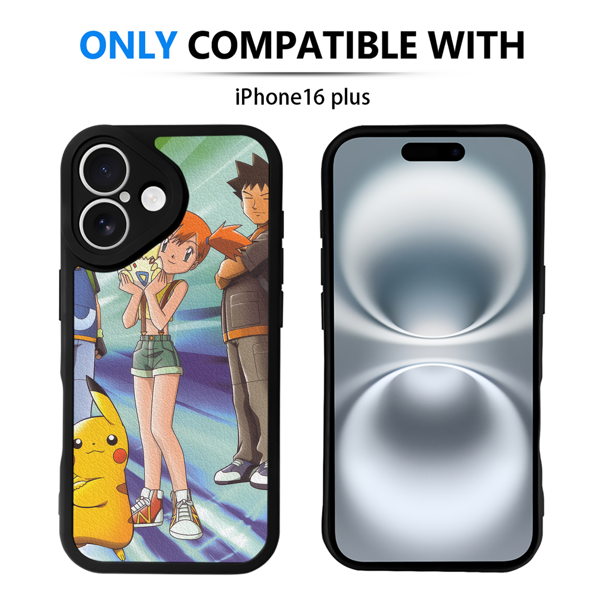 （画像用） ポケットモンスター Pokémon 【iPhone 16シリーズ対応】シリコンスマホケース（レザー調） 材質：シリコン